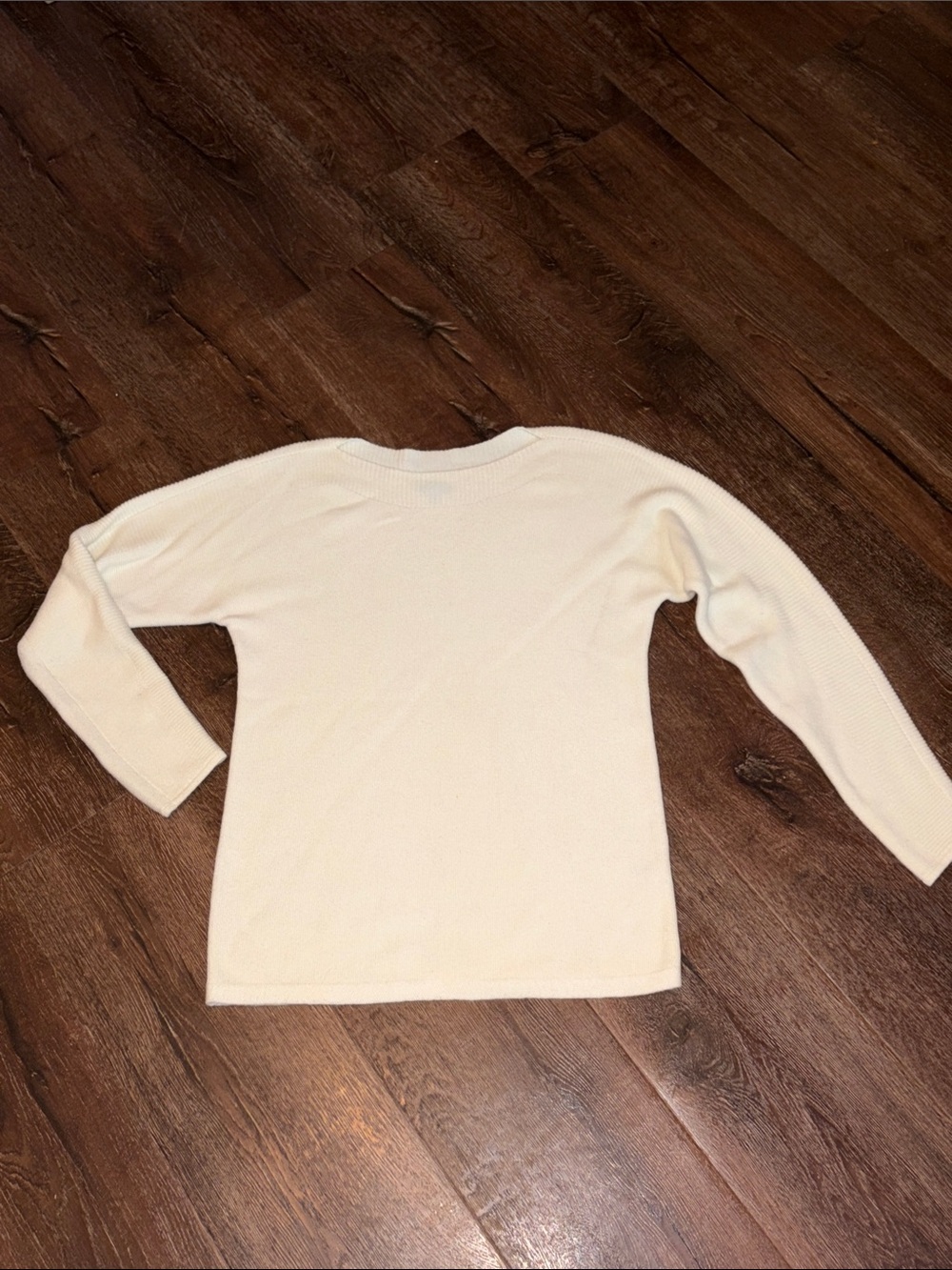 Talbots Boatneck Ribbed sweater Ivory EUC Small